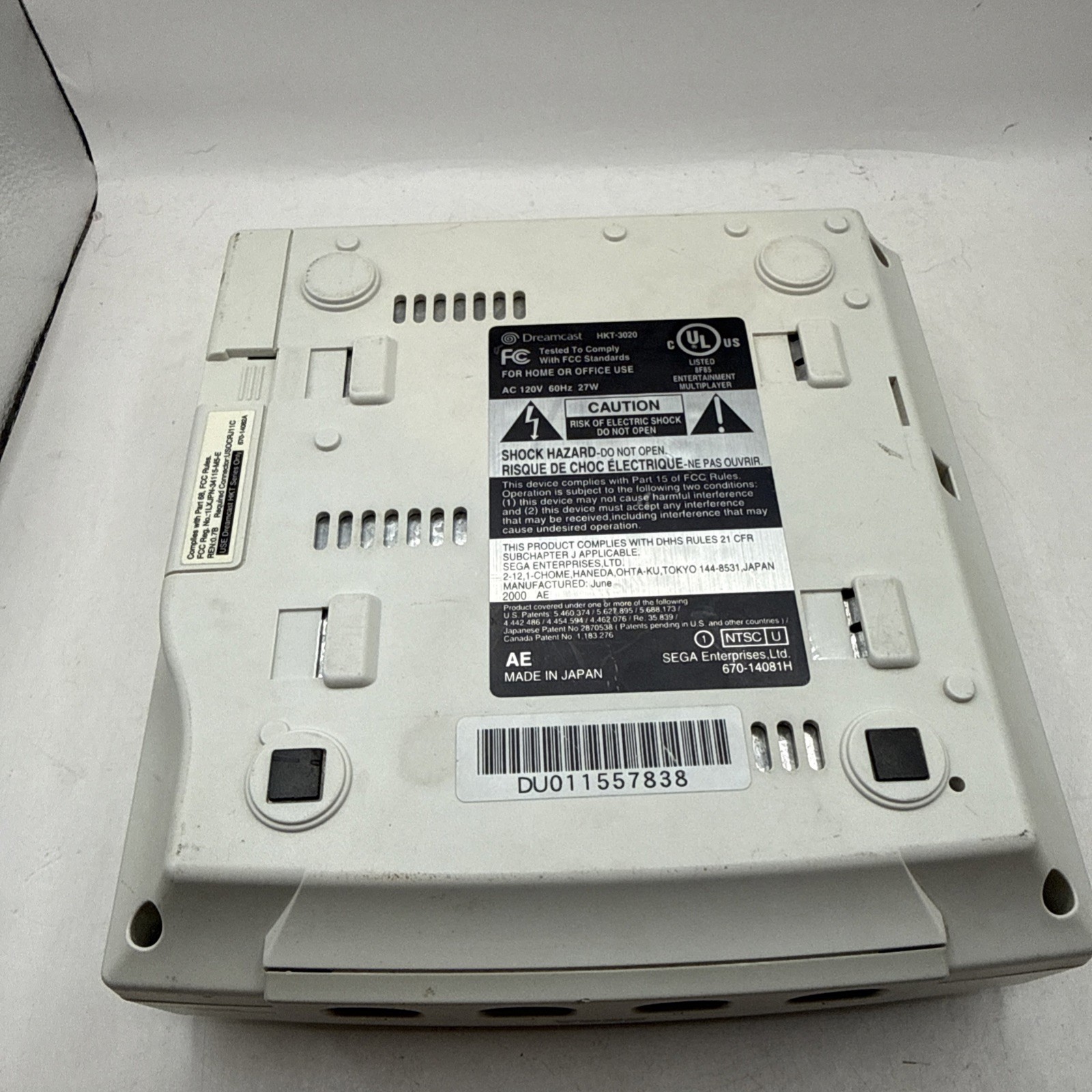 Sega Dreamcast HKT-3020 w/ Controller Tested No Cords Included