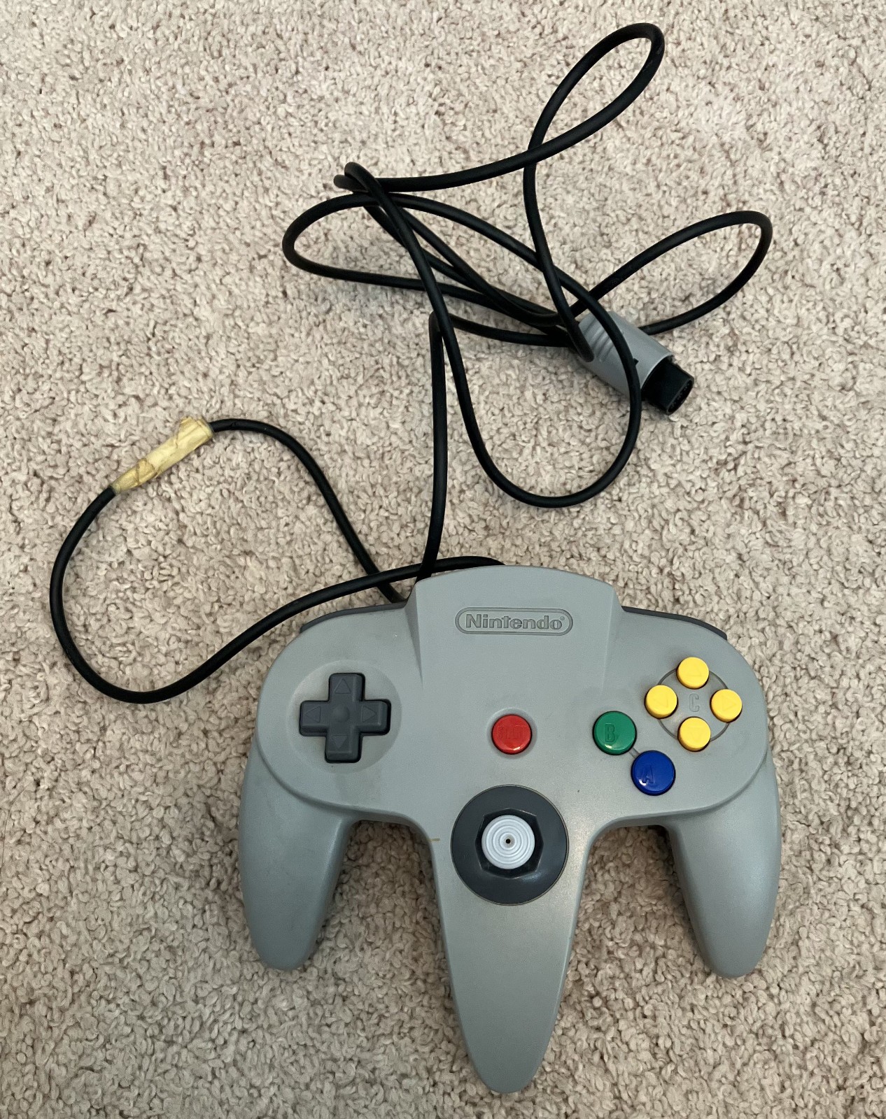 Charcoal Gray Nintendo 64 Video Game Console & Hookups, Controller NUS-001(USA)