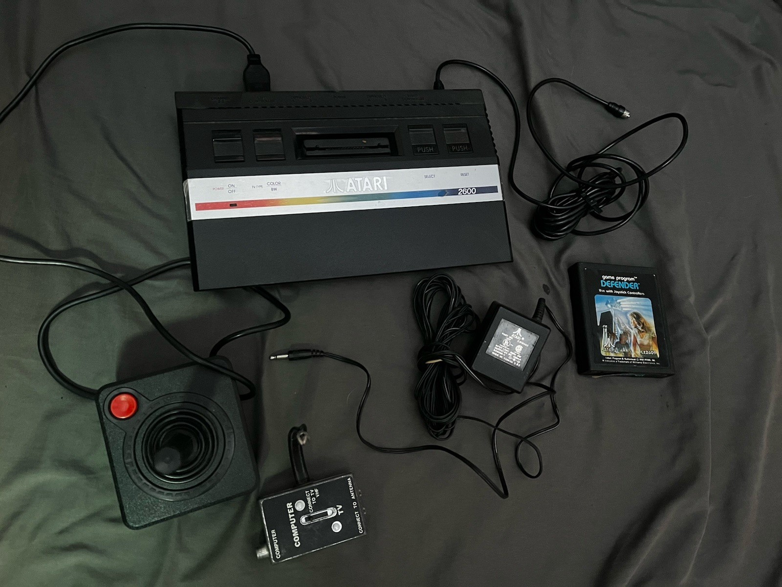 Atari 2600 Junior Jr. Console + Hookups + Controller Working Console