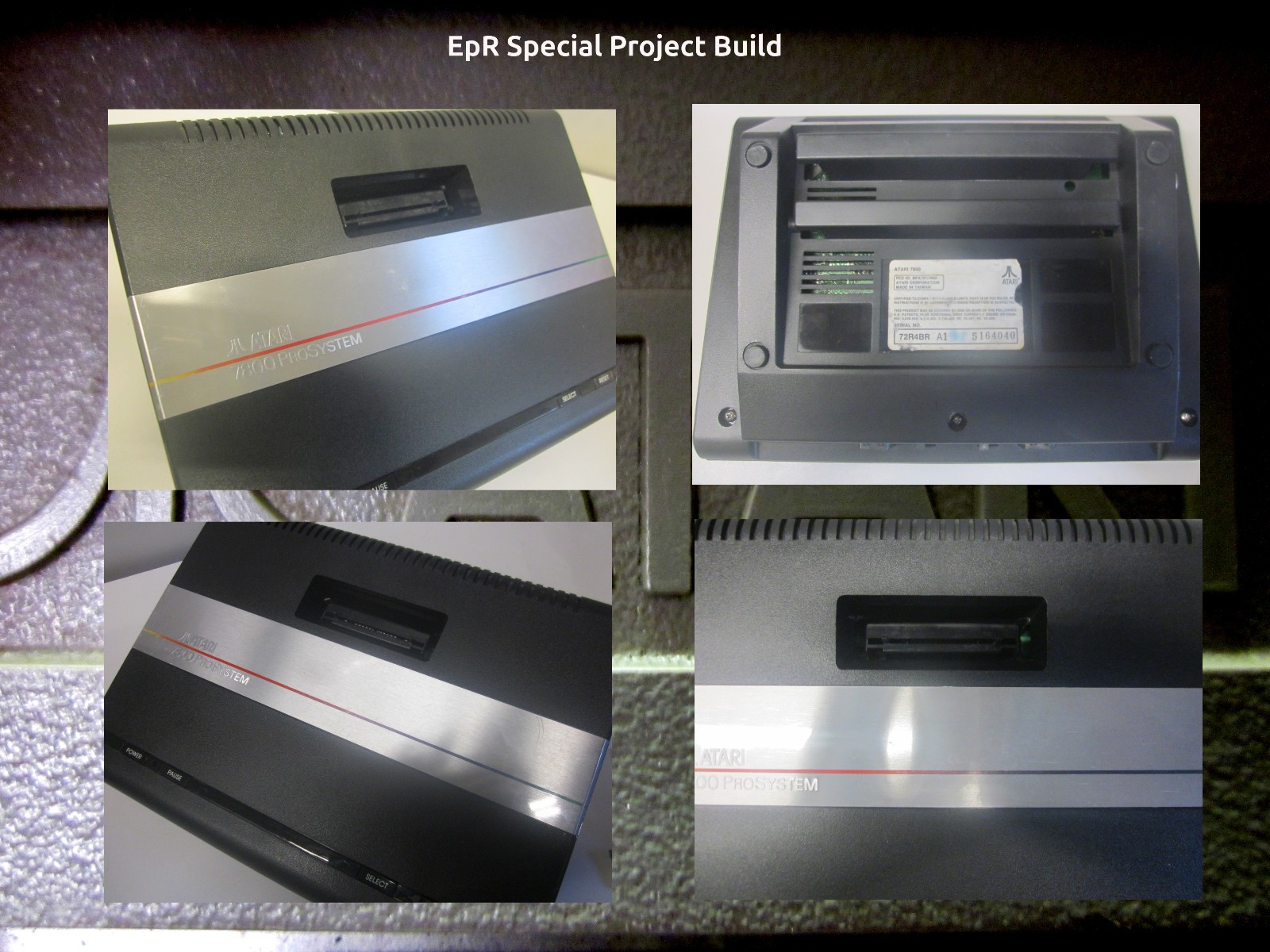 Atari 7800 Origial EpR Reconditioned MUAV With PS MOD & New Power Adapter