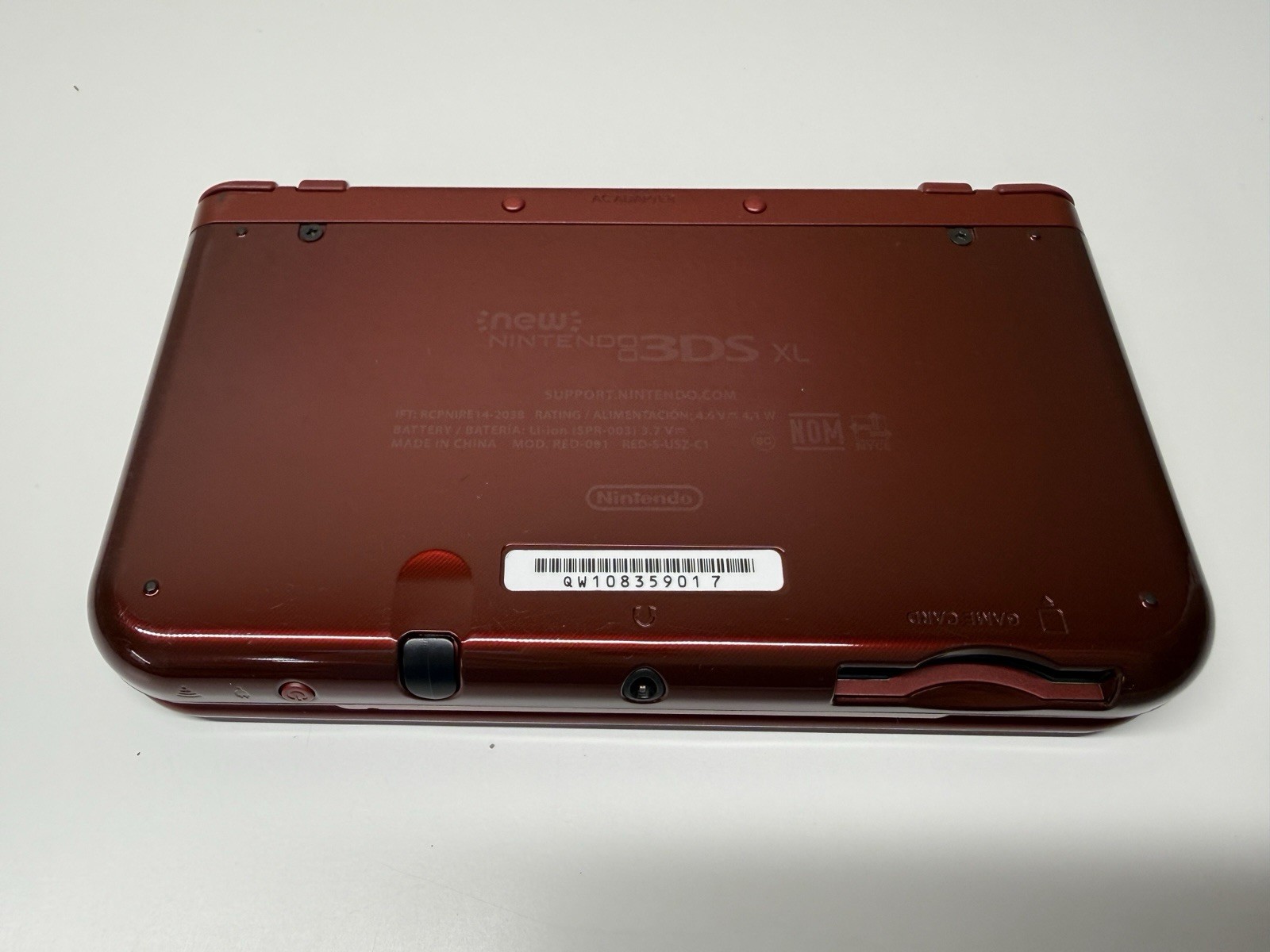 NICE! New Nintendo 3DS XL Red Console US Model – TOP IPS Tested W Charger Stylus