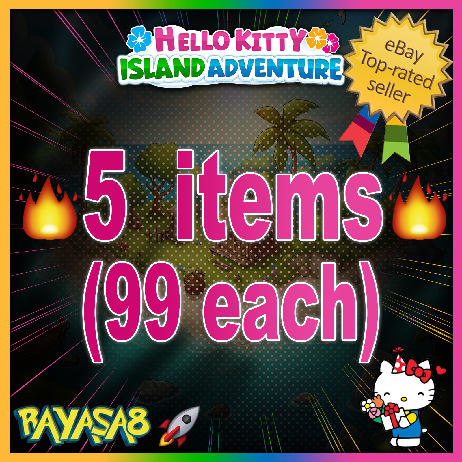 Hello Kitty Island Adventure Ultimate item Bundle 🔥 Best Deal 99x Each! Switch