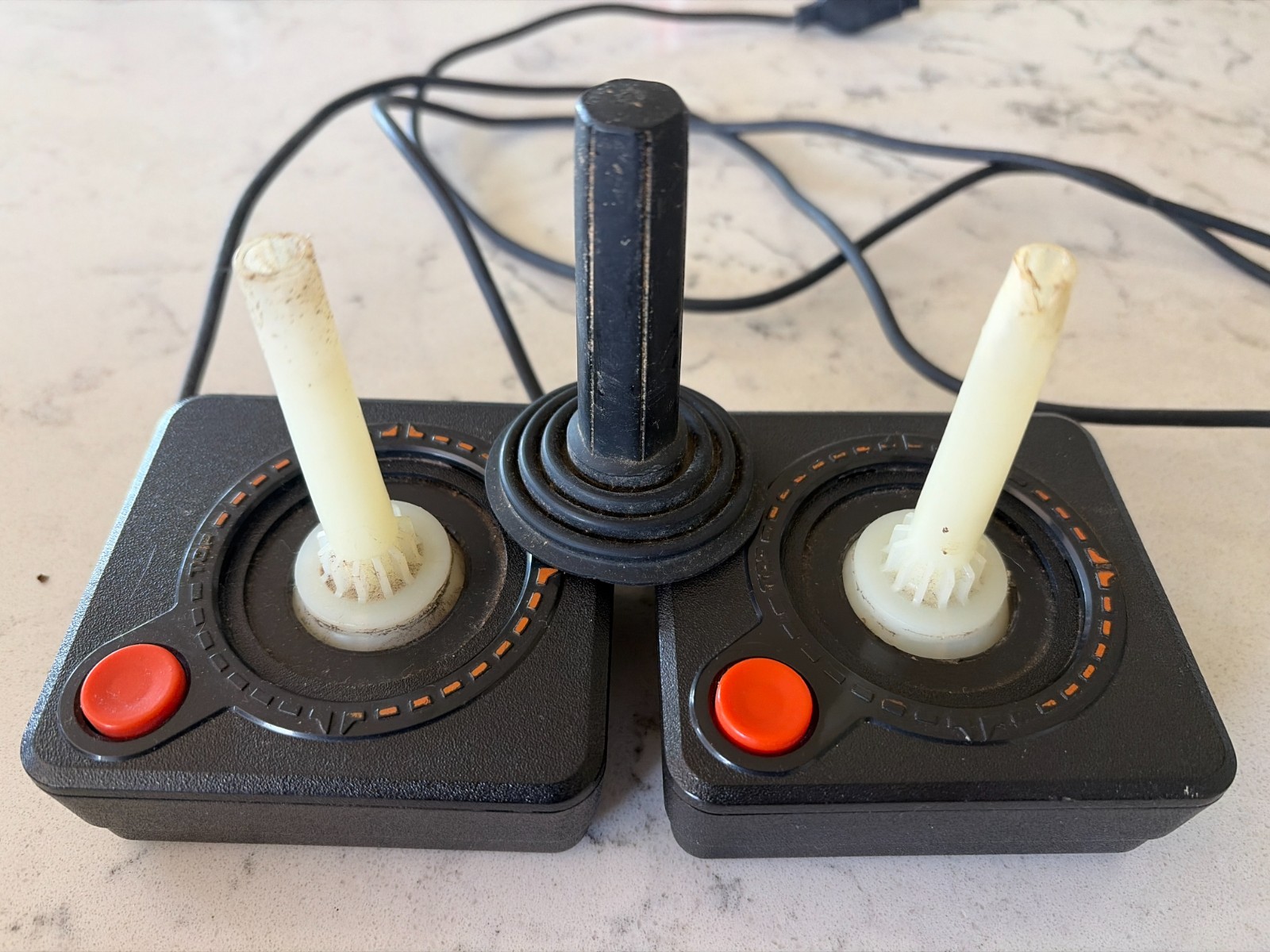 Atari CX-2600 Video Game Console 2 Joysticks RF Coax Connector 16 Games UNTESTED