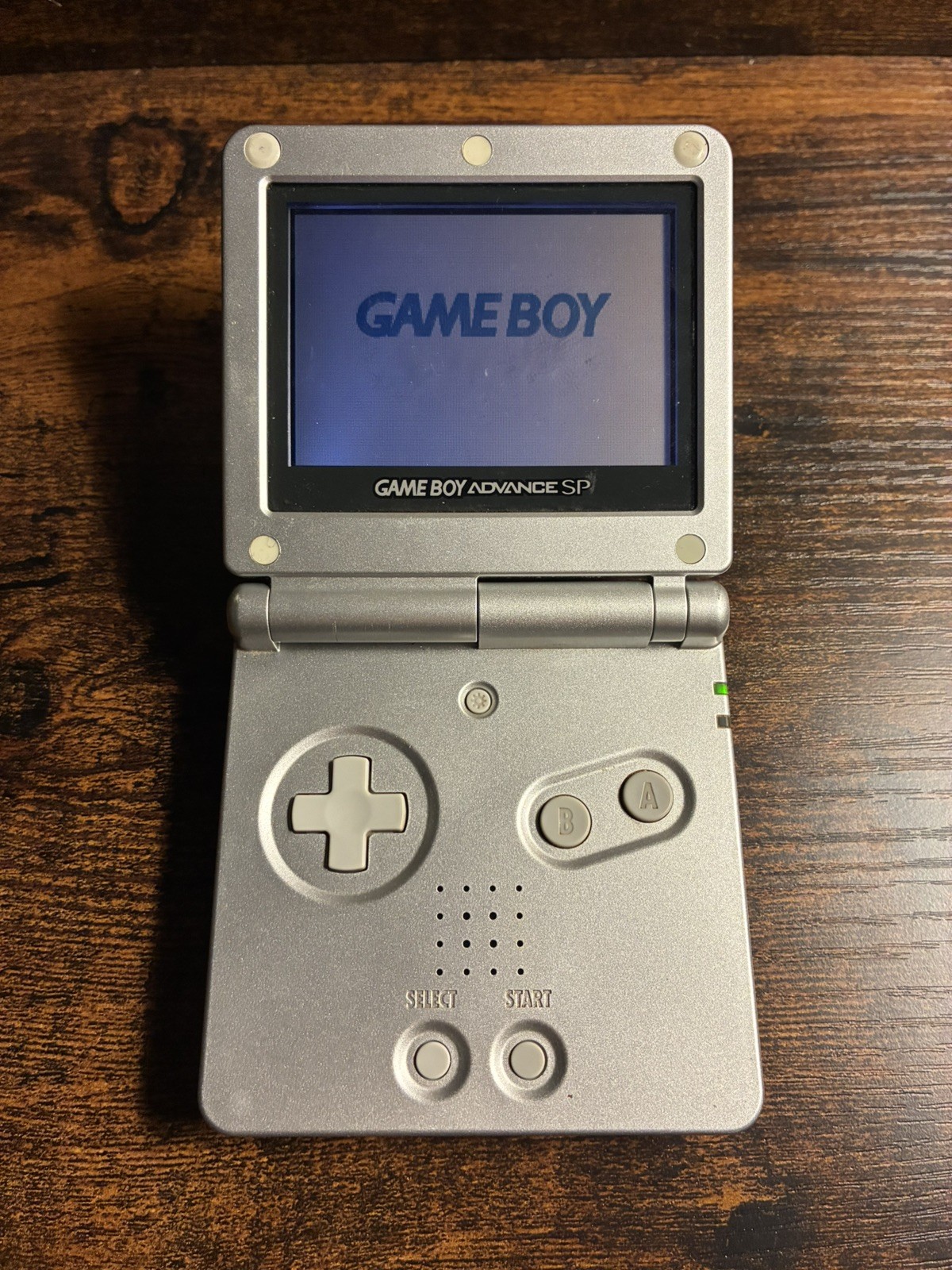 Nintendo Game Boy Advance SP Silver Console (AGS-001) OEM Charger & Case Bundle