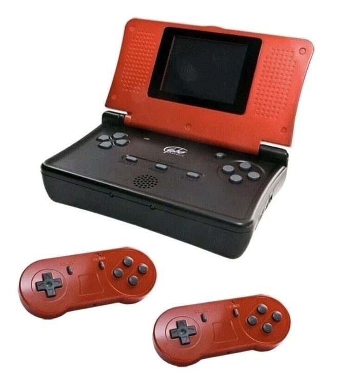 YOBO FC16 GO Handheld SNES Console RED Plays Super Nintendo Cartridges NEW