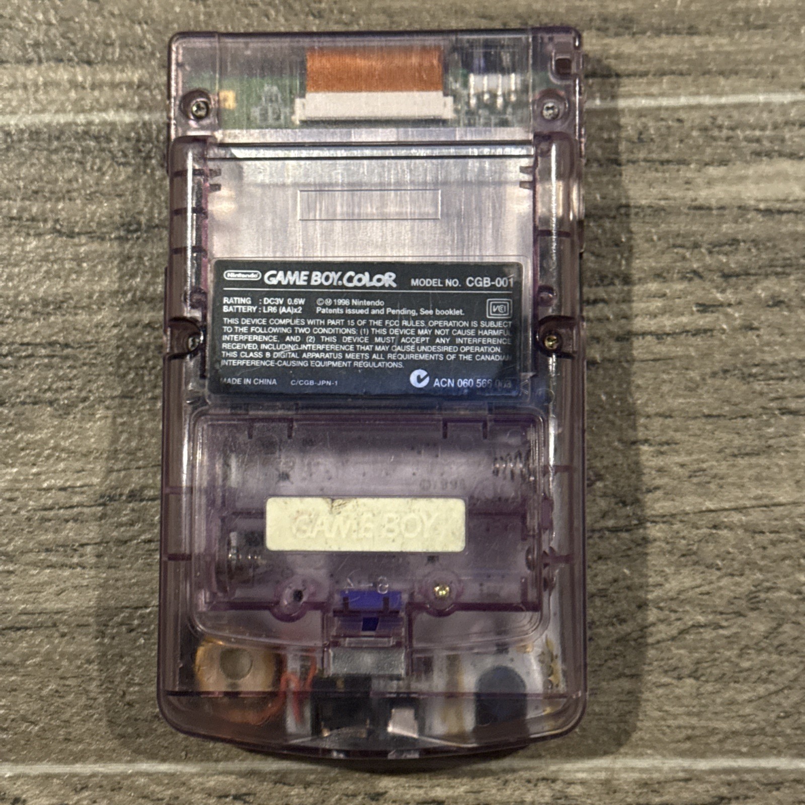 Nintendo Game Boy Color Atomic Purple CGB-001 Handheld Authentic