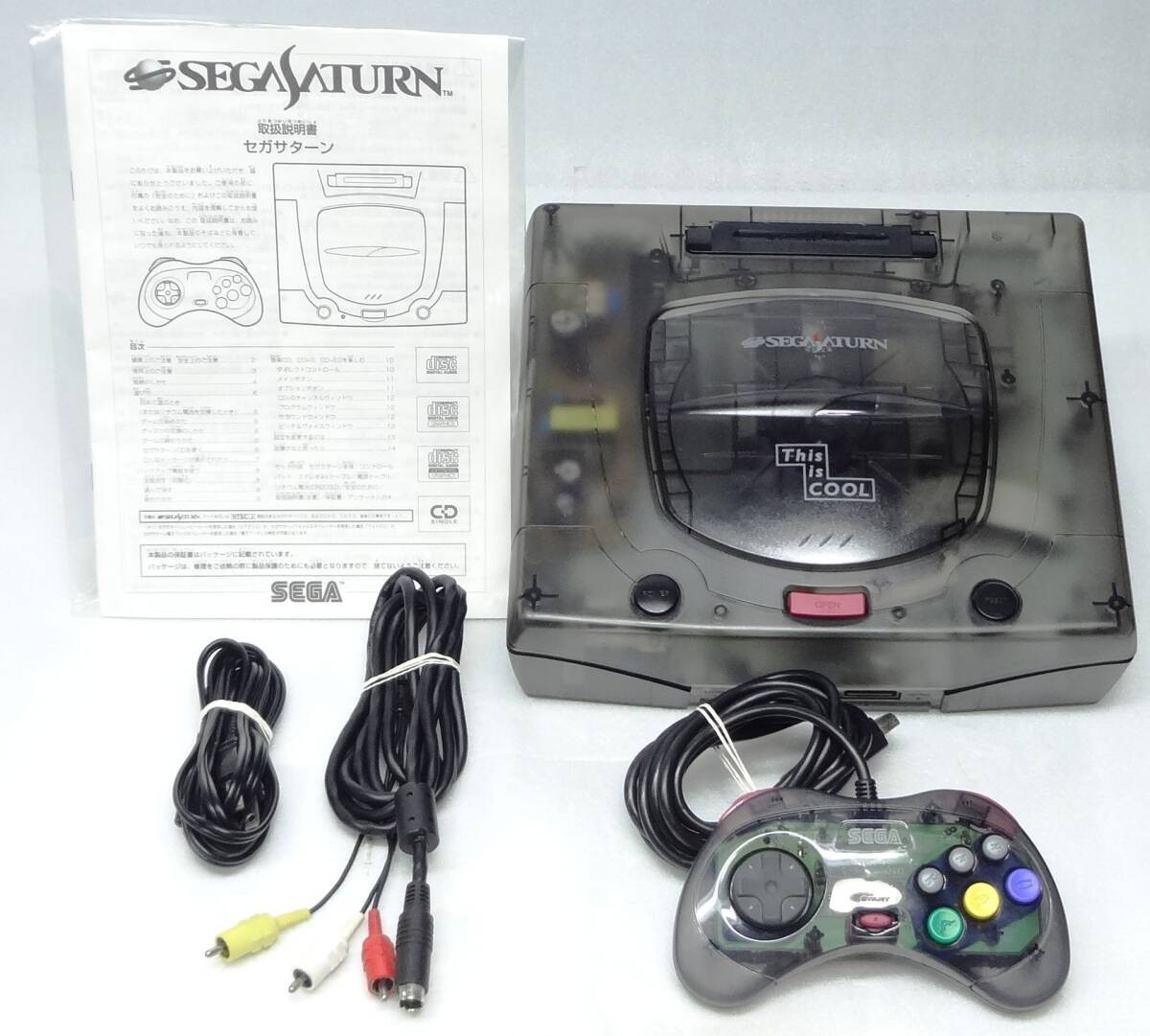 SEGA Saturn HST-3220 «This Is Cool» Clear Skeleton Black Limited Console