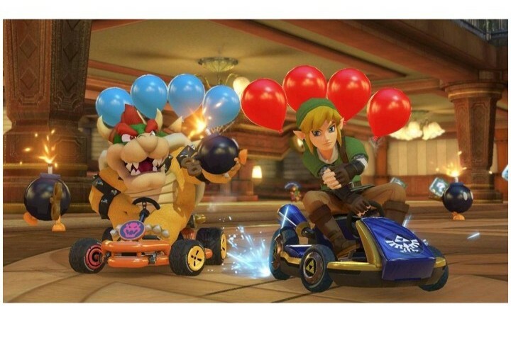 Nintendo Switch Console Mario Kart 8 Deluxe Bundle Neon Blue/Red 3 months online