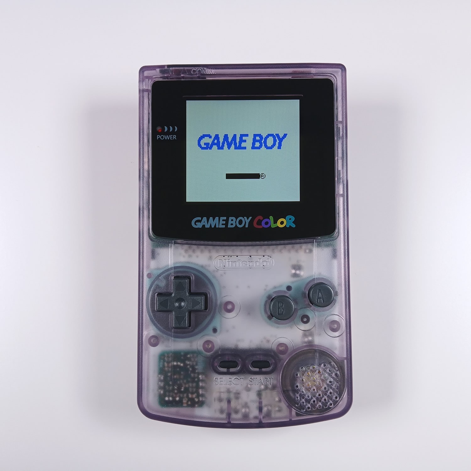 Nintendo Game Boy Color Console Clear Purple – Refurbished – Backlit IPS Screen!
