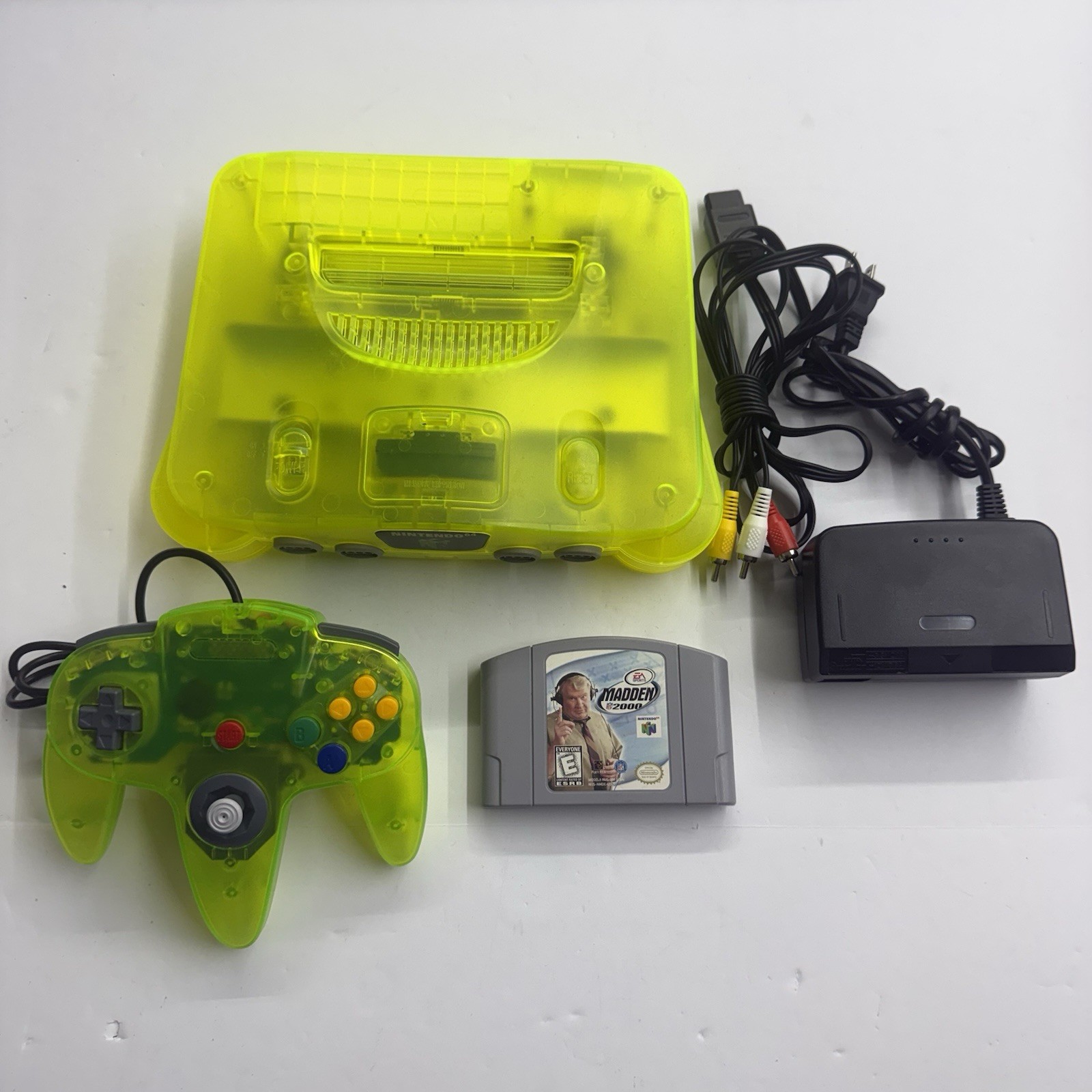 N64 – Nintendo 64 Home Console – Extreme Green Funtastic Tested #2941
