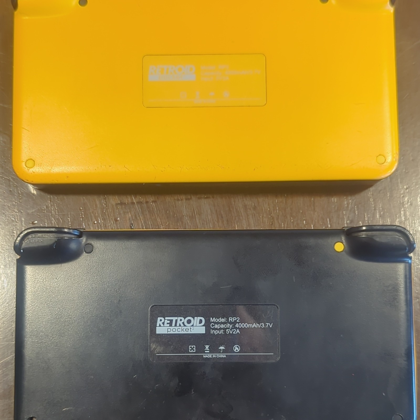 Lot of 2 Retroid Pocket 2+ Yellow/Black Handheld Android 32GB Wi-Fi USB-C HDMI