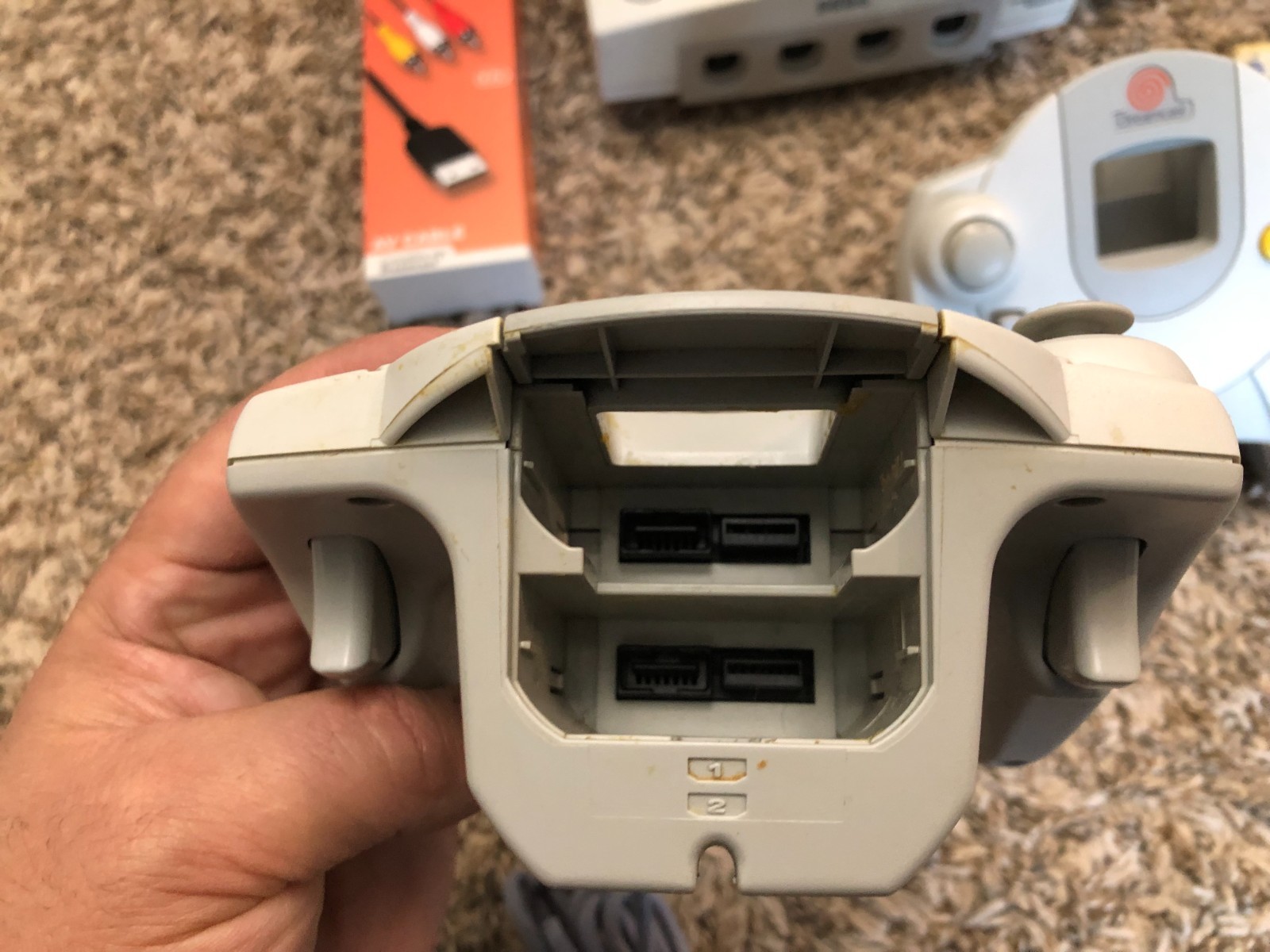 Sega Dreamcast Console System HKT-3020 With 2 Controllers & Memory Card TESTED!