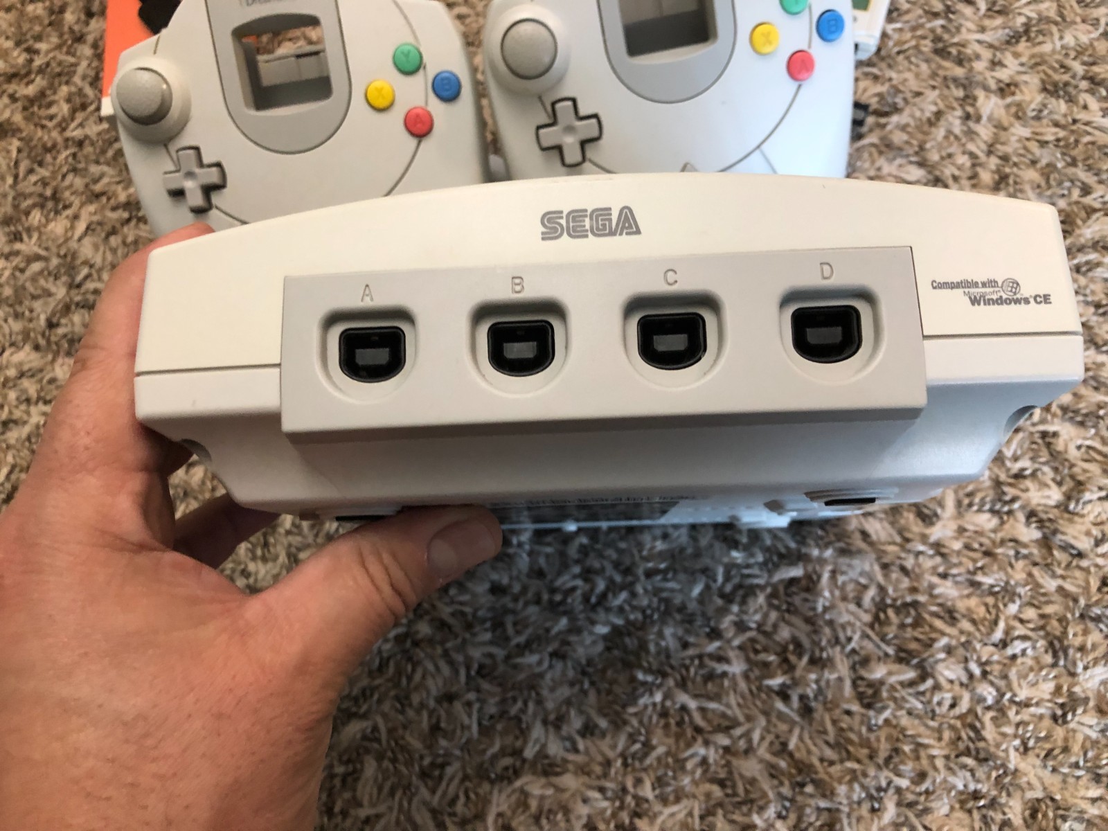 Sega Dreamcast Console System HKT-3020 With 2 Controllers & Memory Card TESTED!