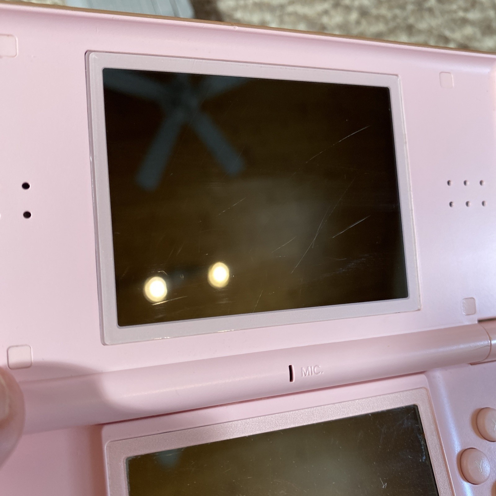 Nintendo DS Lite Coral Pink Handheld System WITH CHARGER AND STYLUS! USA Version