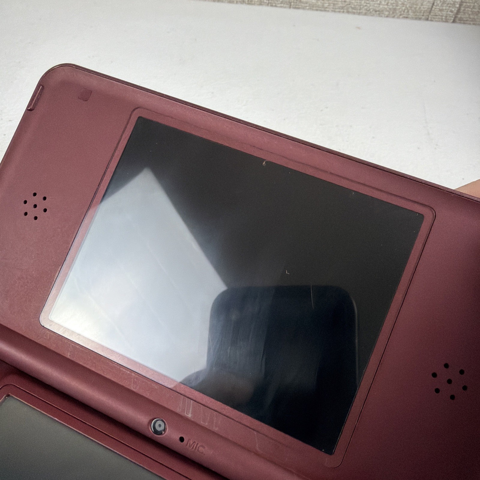 Broken Nintendo DSi XL Dark Red Burgundy Console UTL-001 PARTS ONLY NO POWER