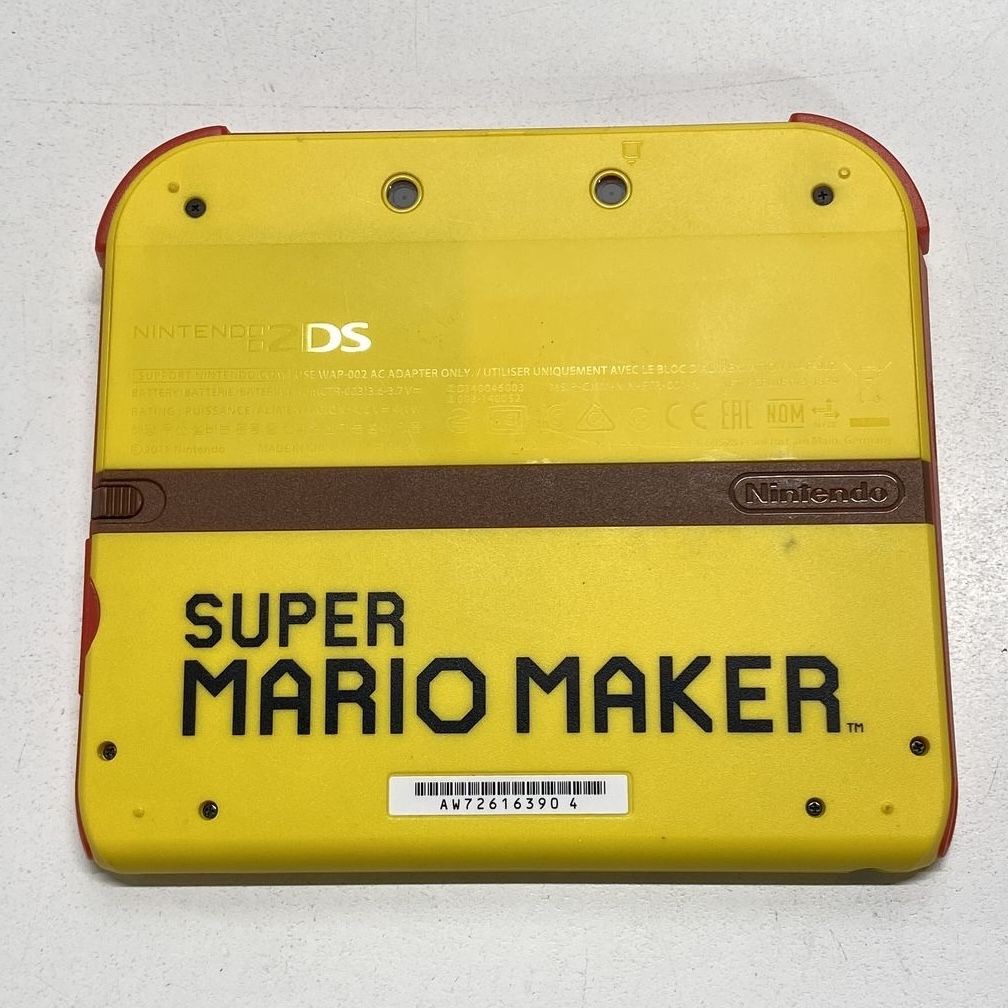 Nintendo 2DS Super Mario Maker Edition Yellow Handheld (FTR-001) & Charger