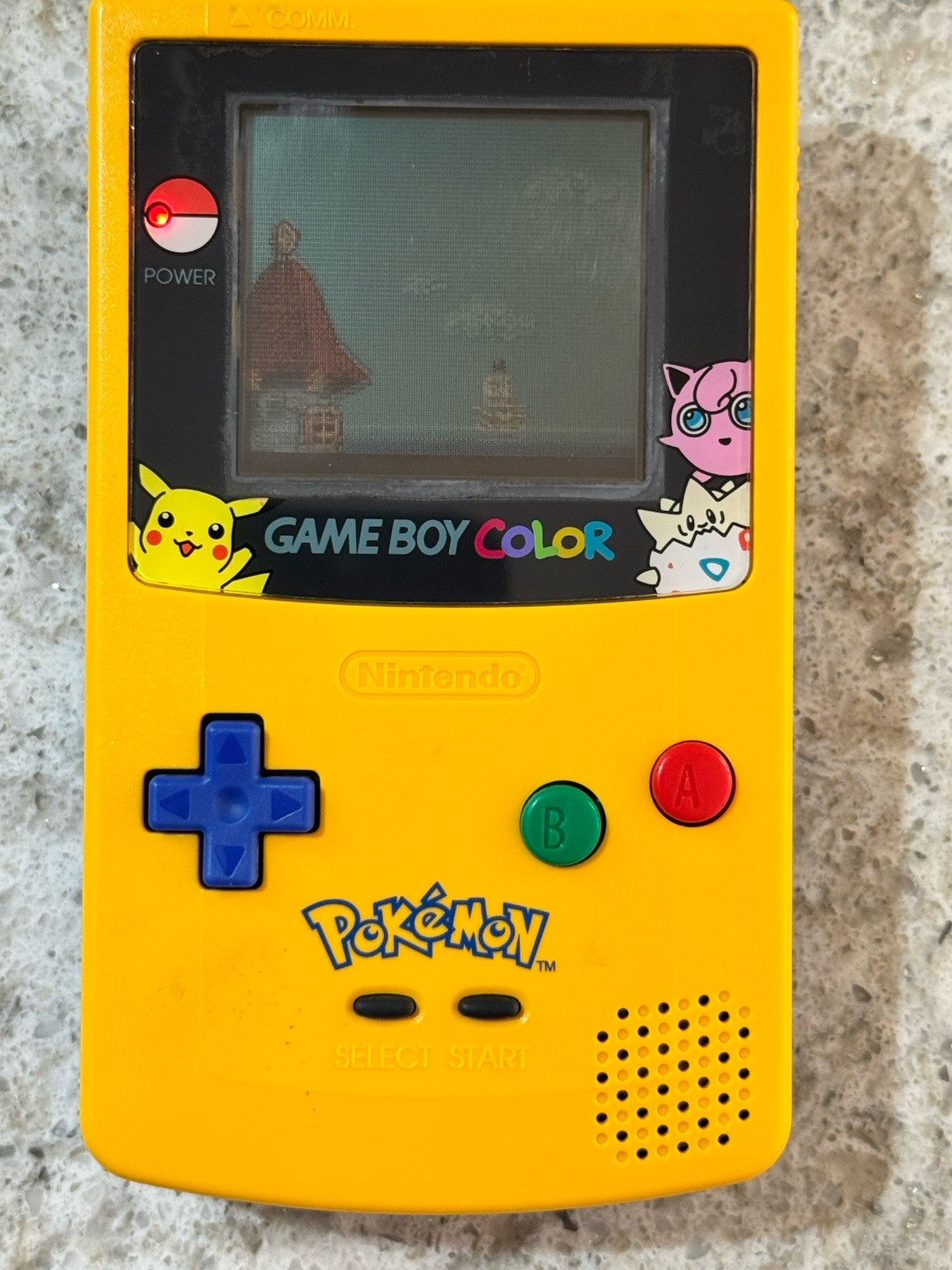 Nintendo Game Boy Color Handheld Pokémon Pikachu Edition Genuine Works