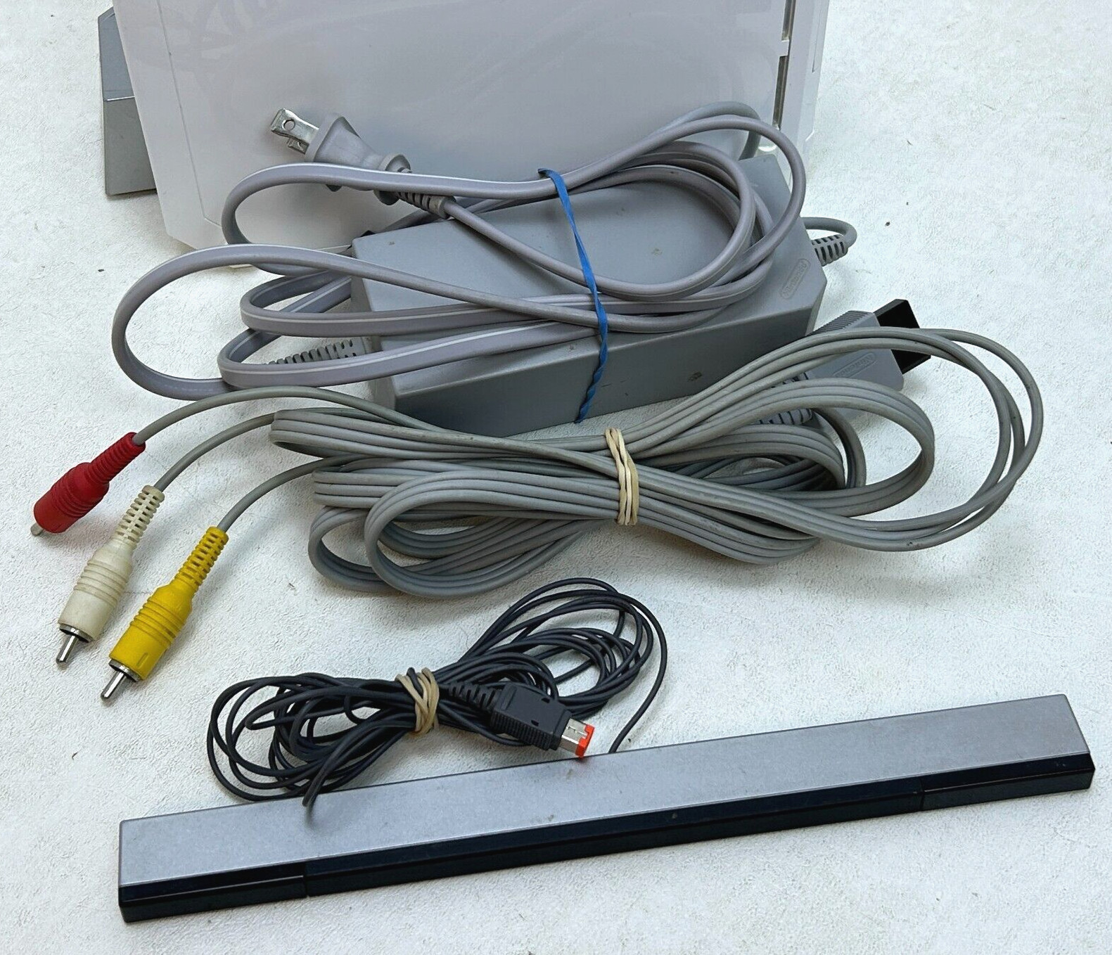 Nintendo Wii Console RVL-001 With 3 Controllers, Cords, and Motion Sensor