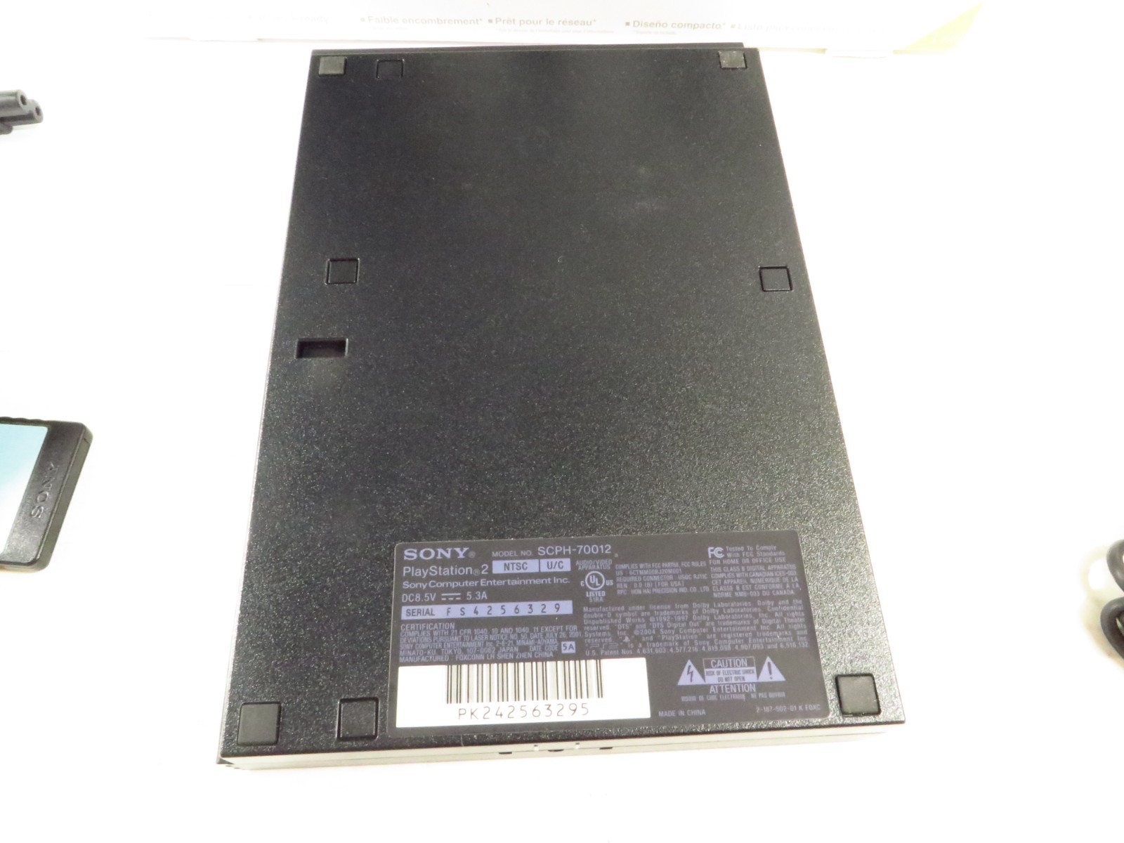 Sony Playstation 2 Charcoal Black SCPH-70012 Console, Complete in Box, Tested
