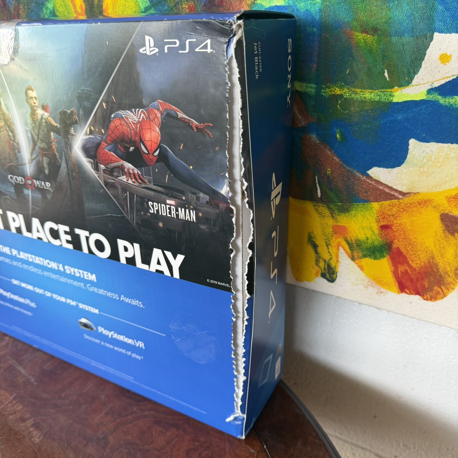 Sony PlayStation 4 Slim 1TB Black PS4 Console CUH-2215B w/ Controller READ DESC.
