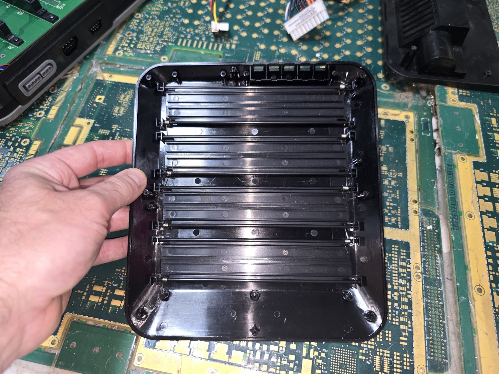Hyperkin Retron 5 Top Cartridge Slot Cover w/Flaps & Springs ONLY-Good-READ ALL