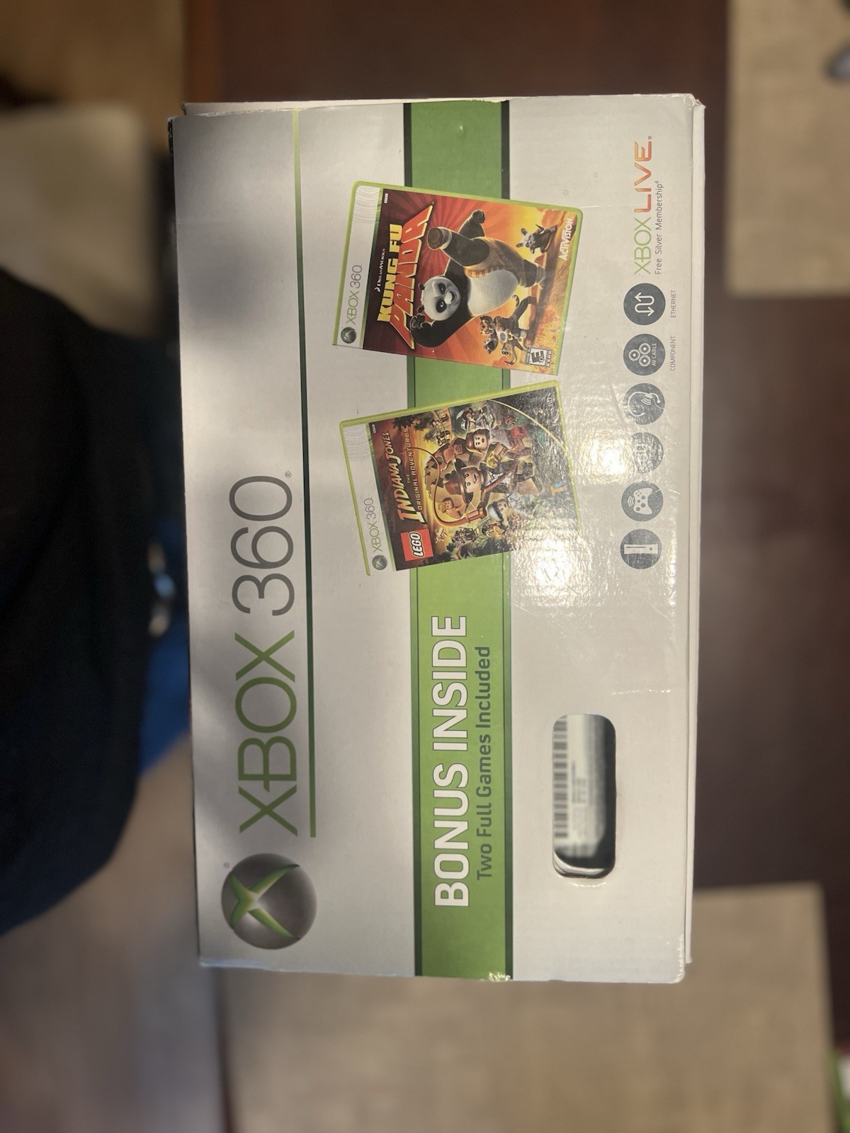Microsoft Xbox 360 60GB White Console w/ Wireless Controller, Cables, Games