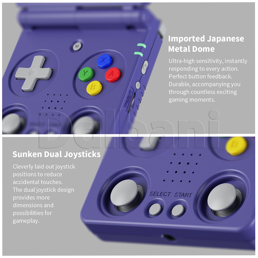 RG 34XXSP Anbernic Indigo Handheld Retro Game Console 3.4″ H700 3300mAH Linux