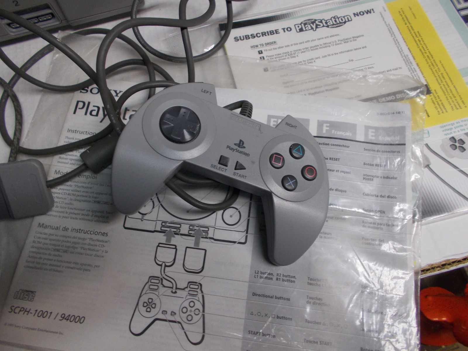 1999 & 1996 Playstation and Controller ,Box (AS IS)