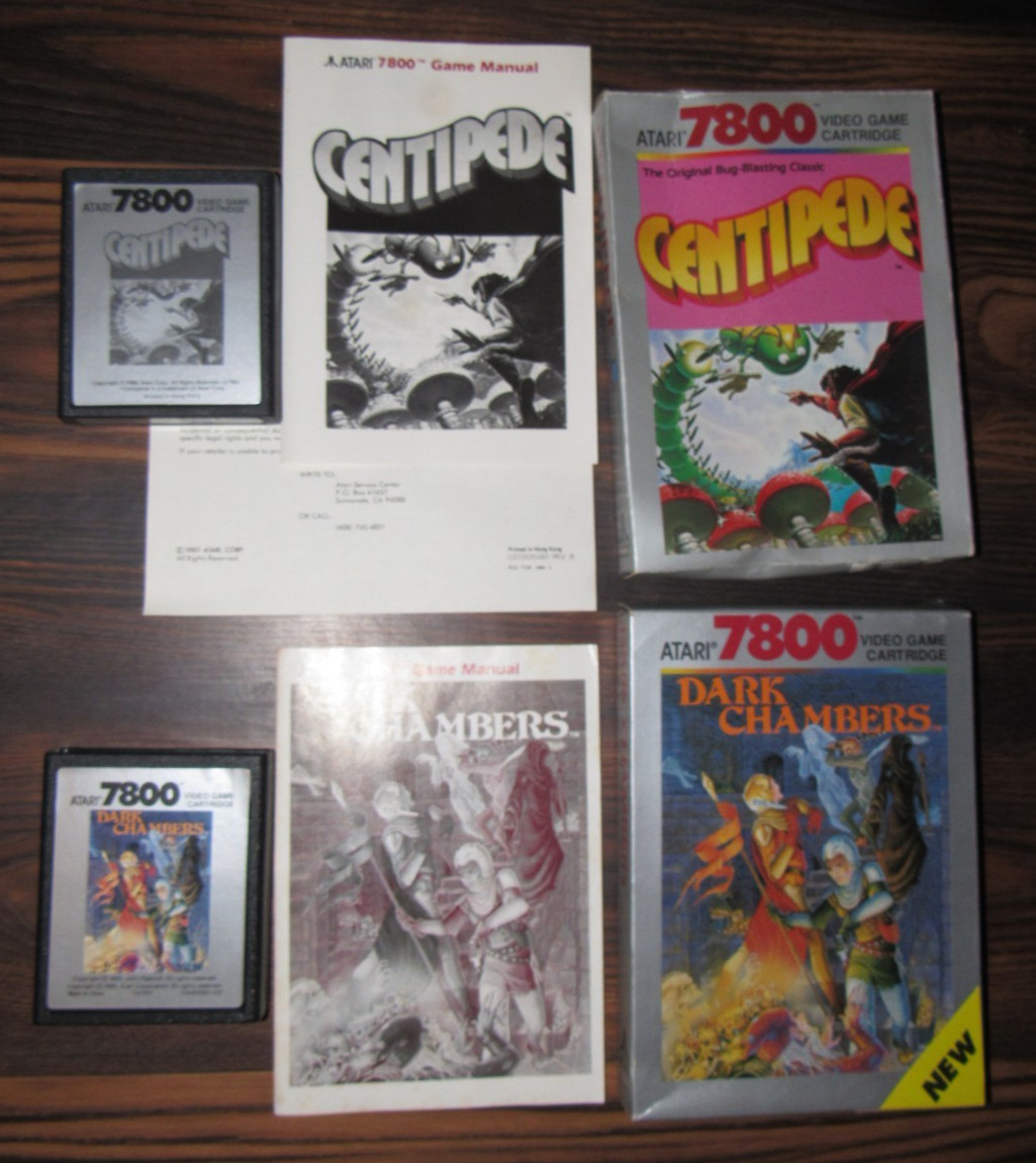 Atari 7800 Video Game Console with 16 CIB games MS Pac Man Donkey Kong JR Galaga