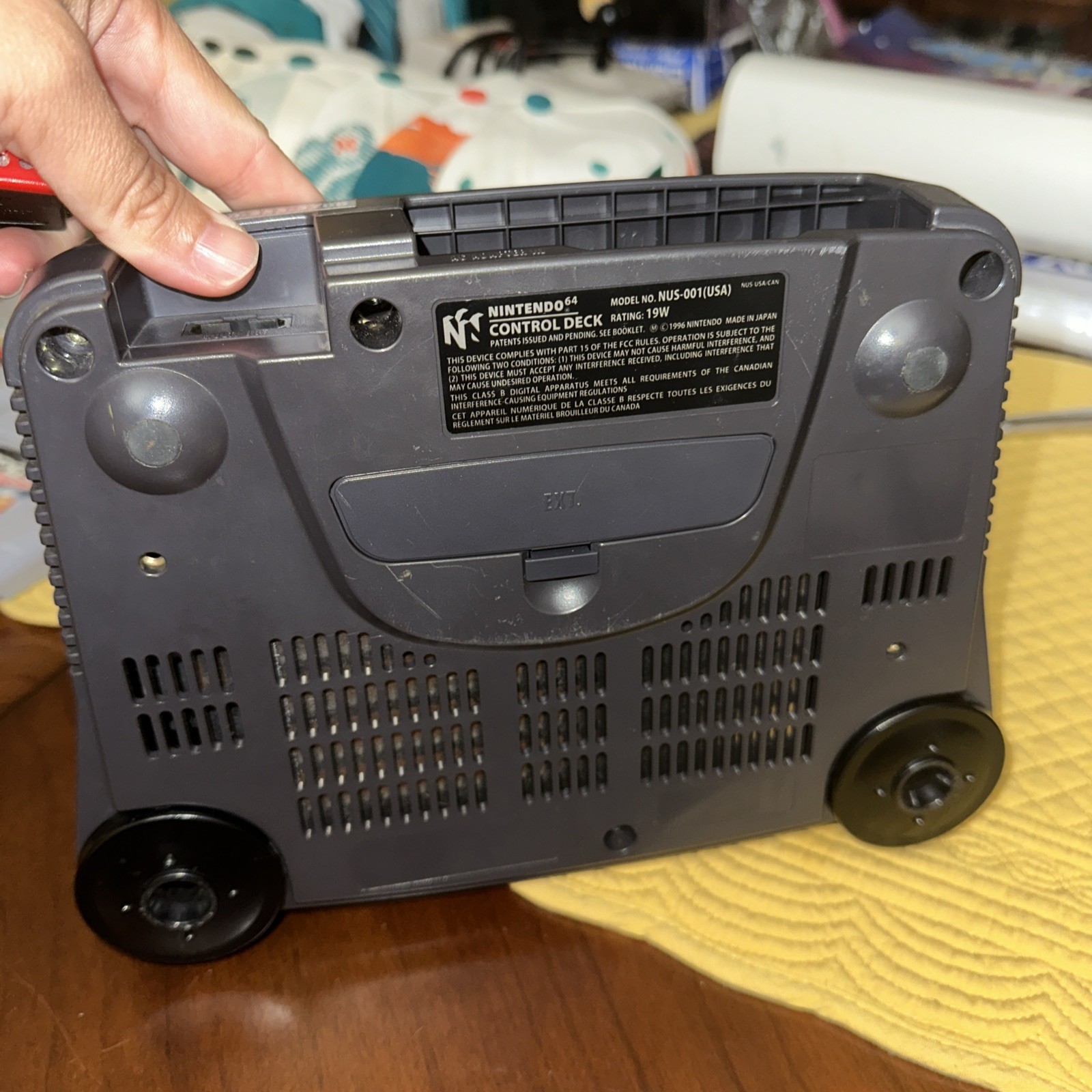 NINTENDO 64 GRAY CONSOLE NUS-001 CONSOLE ~ with all cords! No jump pak! Tested!