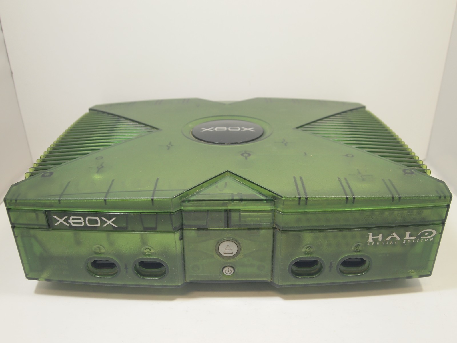 Original Xbox Halo Special Edition Green Console For Parts or Repair