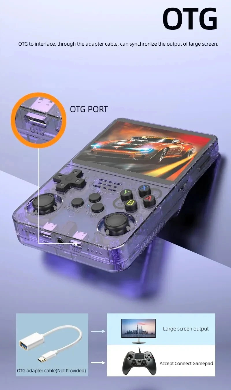 R36S Retro Handheld Video Game Console 64/128GB 20000 Games 3.5 Inch IPS Screen