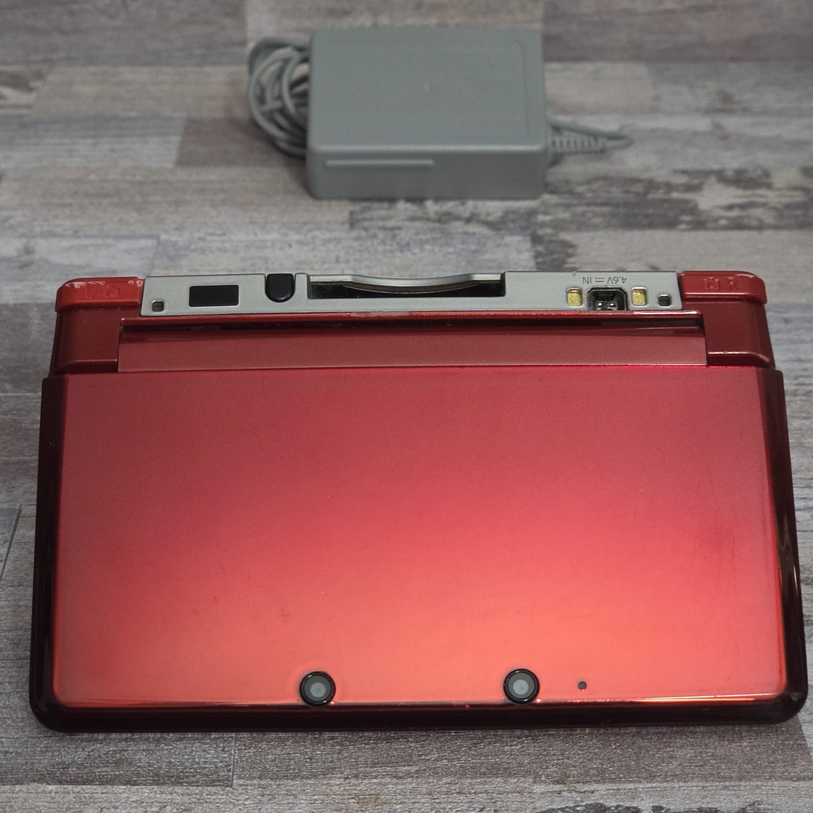 Nintendo 3DS Handheld System Flame Red CTR-001 USA with Games and Charger Bundle