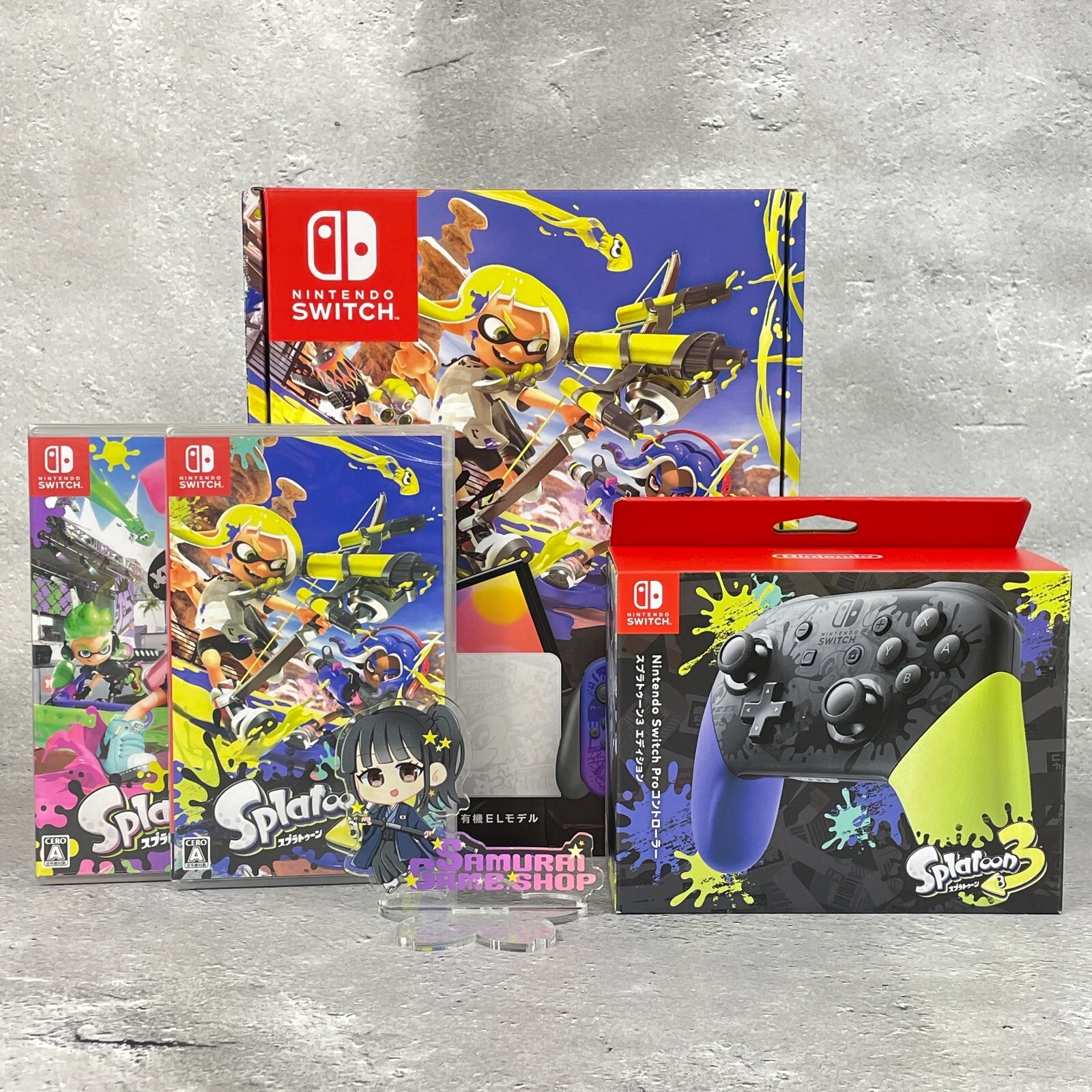 Nintendo Switch OLED Model Splatoon 3 Edition Console with Game + Pro Controller