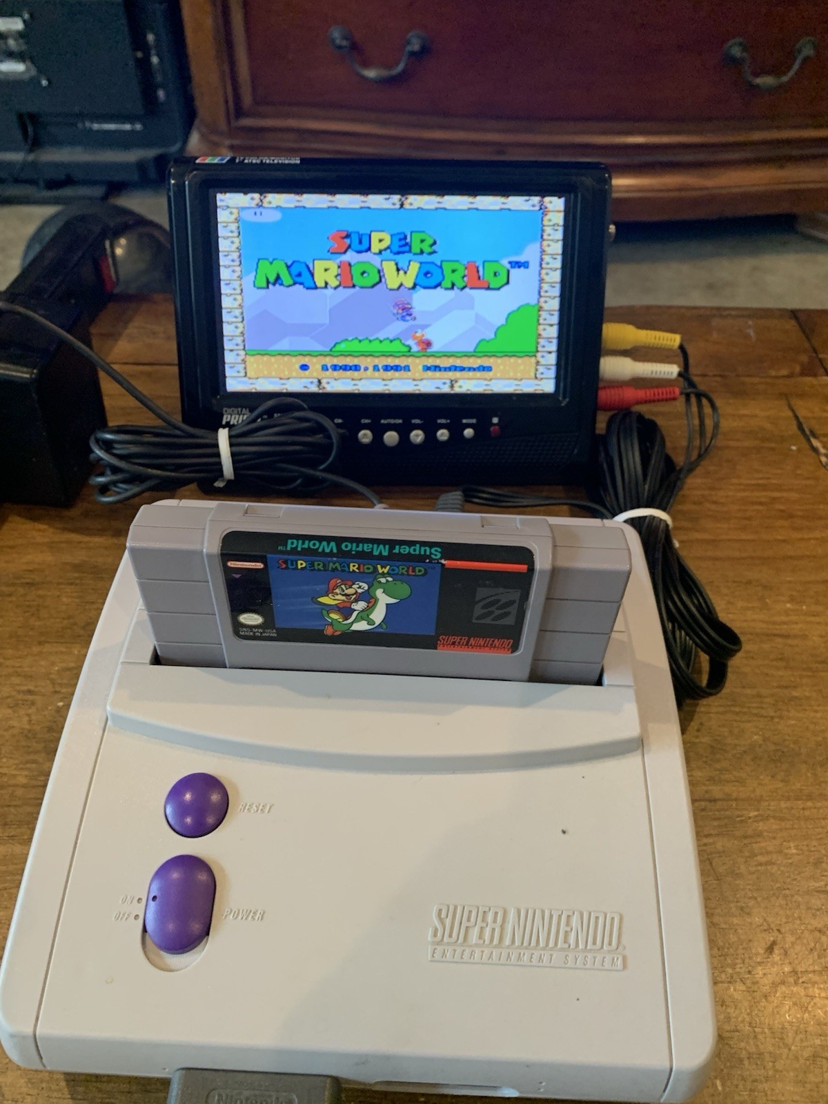 90s Super Nintendo Entertainment System MINI SNES Jr Console SNS-101 5 Games