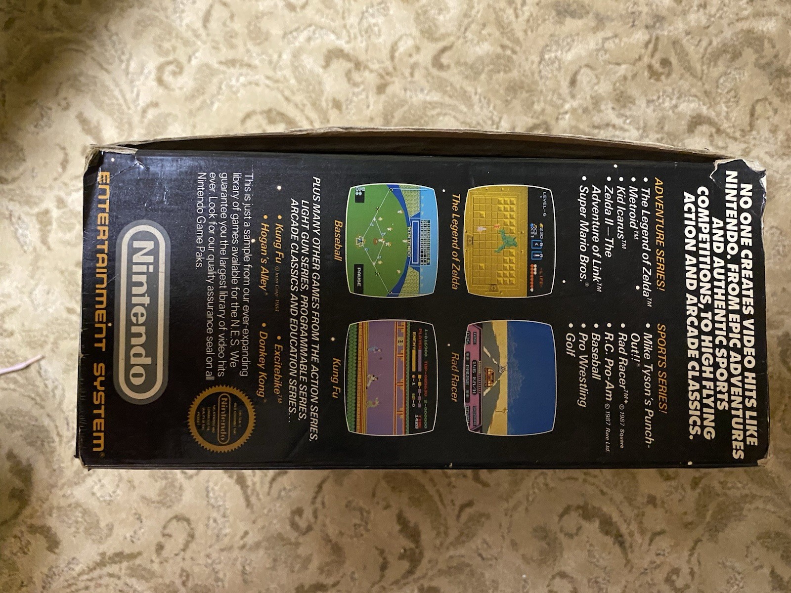 1988 NES Action Set in box system super mario nintendo With Video Game