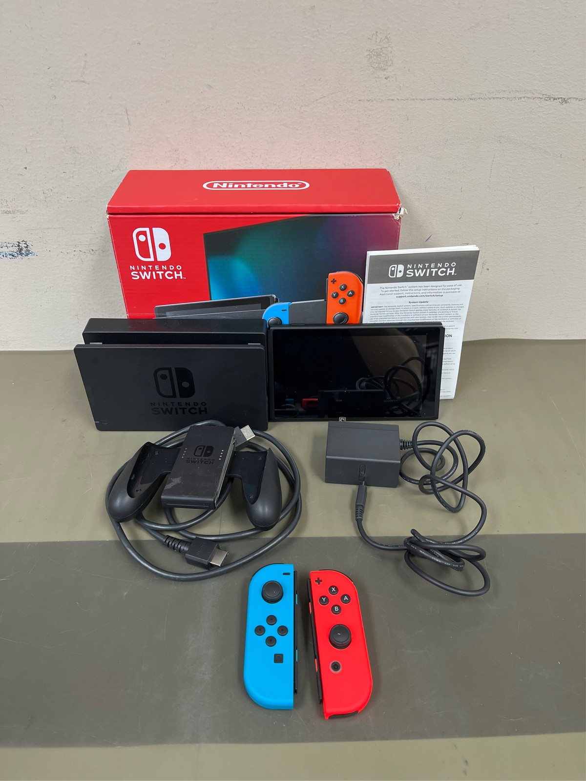 Nintendo Switch with Blue & Red Joy-Con