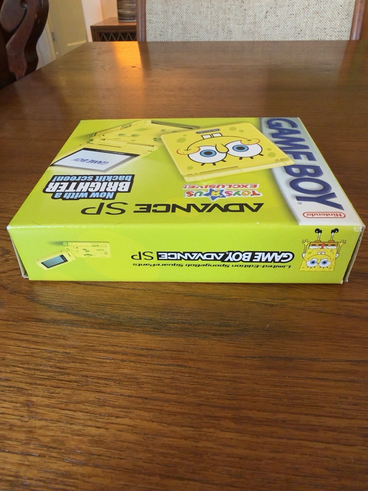 CIB Nintendo Game Boy Advance SP AGS-101 Backlit SpongeBob Toys R Us Yellow NTSC