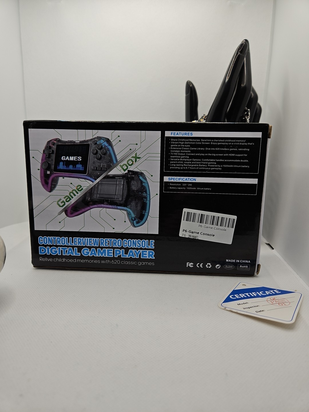 Gamebox P6 Game Box Handheld System, Digital Game Player, USB, RCA, 600+ Games