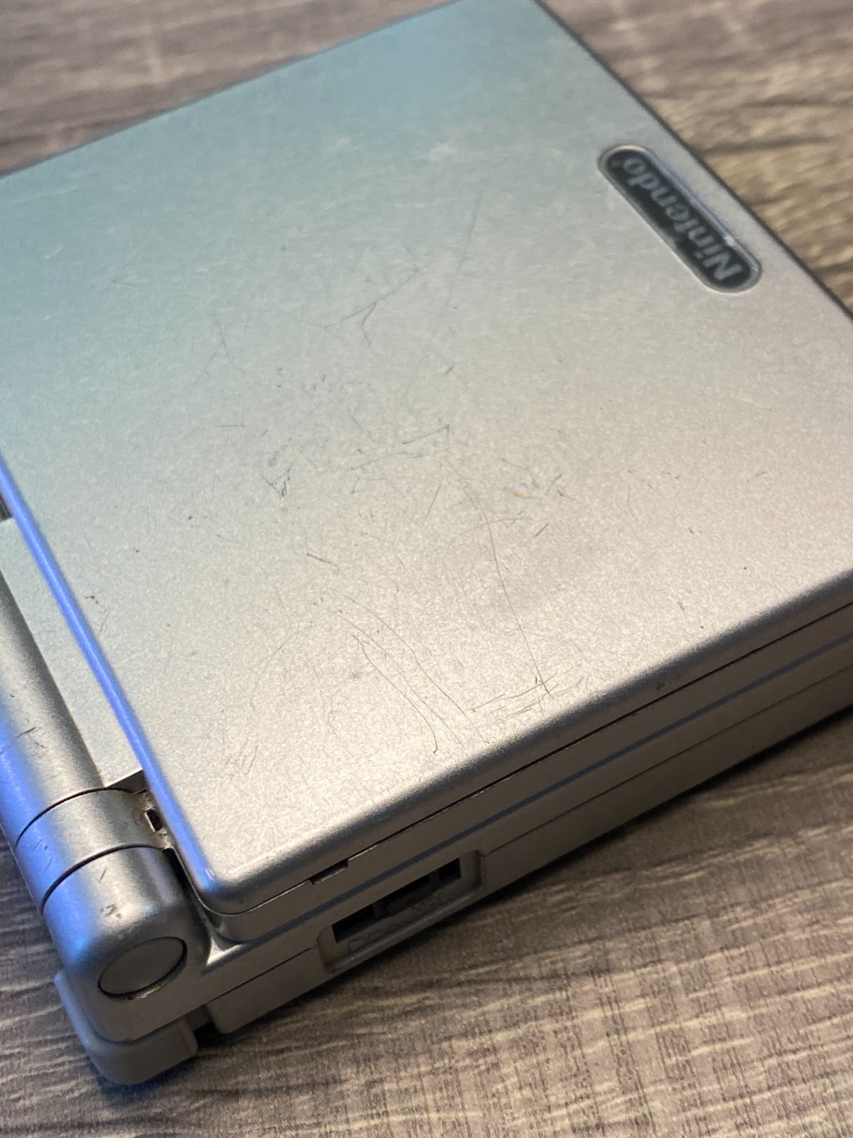 Nintendo Game Boy Advance SP AGS-001 – Silver / Platinum & Games – Zelda, Mario