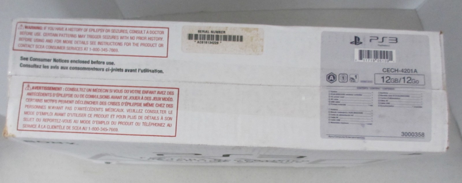 Sony PlayStation 3 PS3 Super Slim NTSC 12GB, Sealed, CECH-4201A