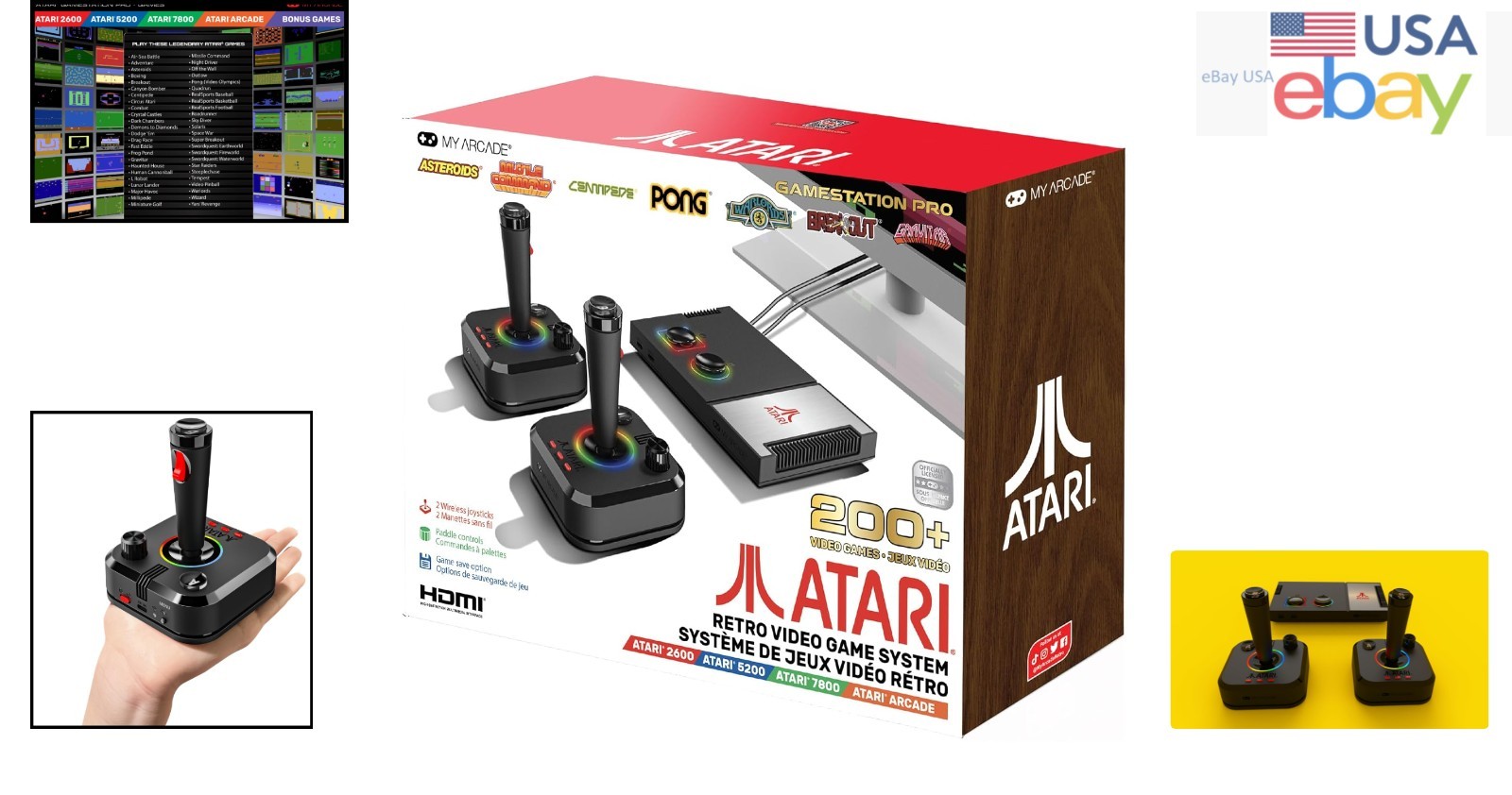 Retro Gaming System with 200+ Games, HDMI Connection, and Two Wireless Joysticks