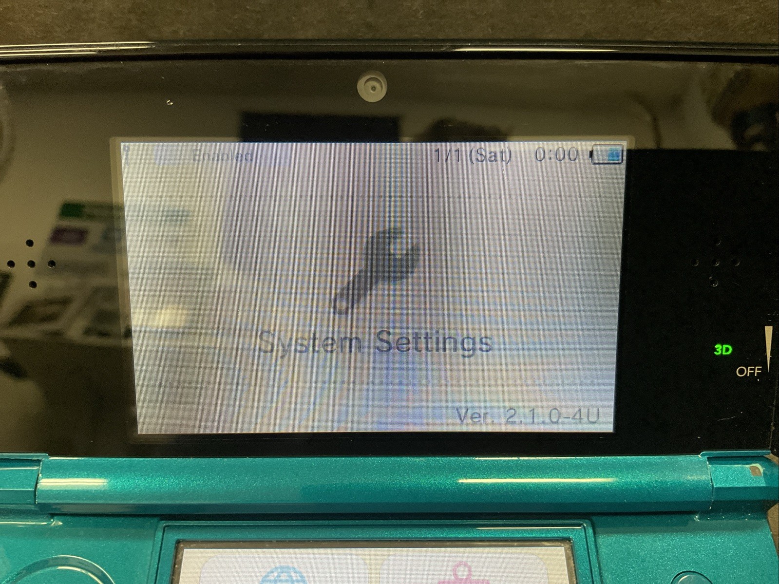 Nintendo 3DS Aqua Blue Handheld Console Fully Tested Teal Bundle W/ Game Used