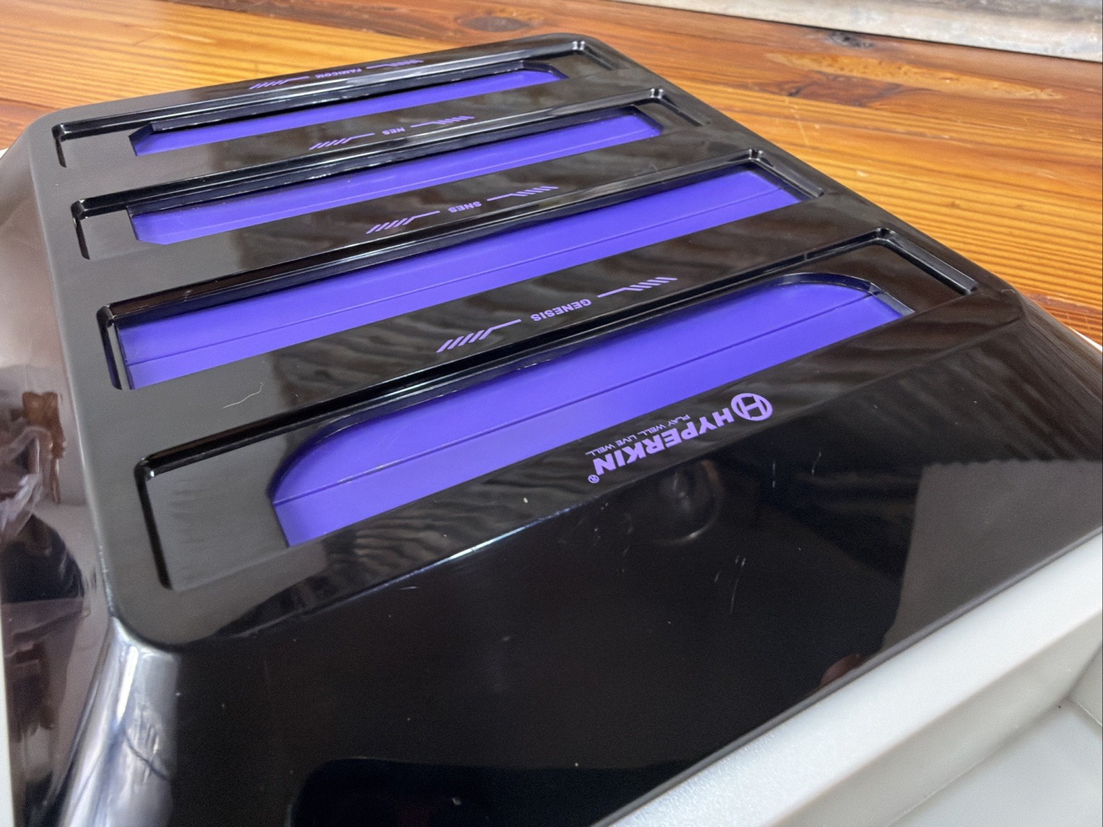 Hyperkin Retron 5 – Console Only (no cords) Grey w/ purple AS IS PARTS or REPAIR