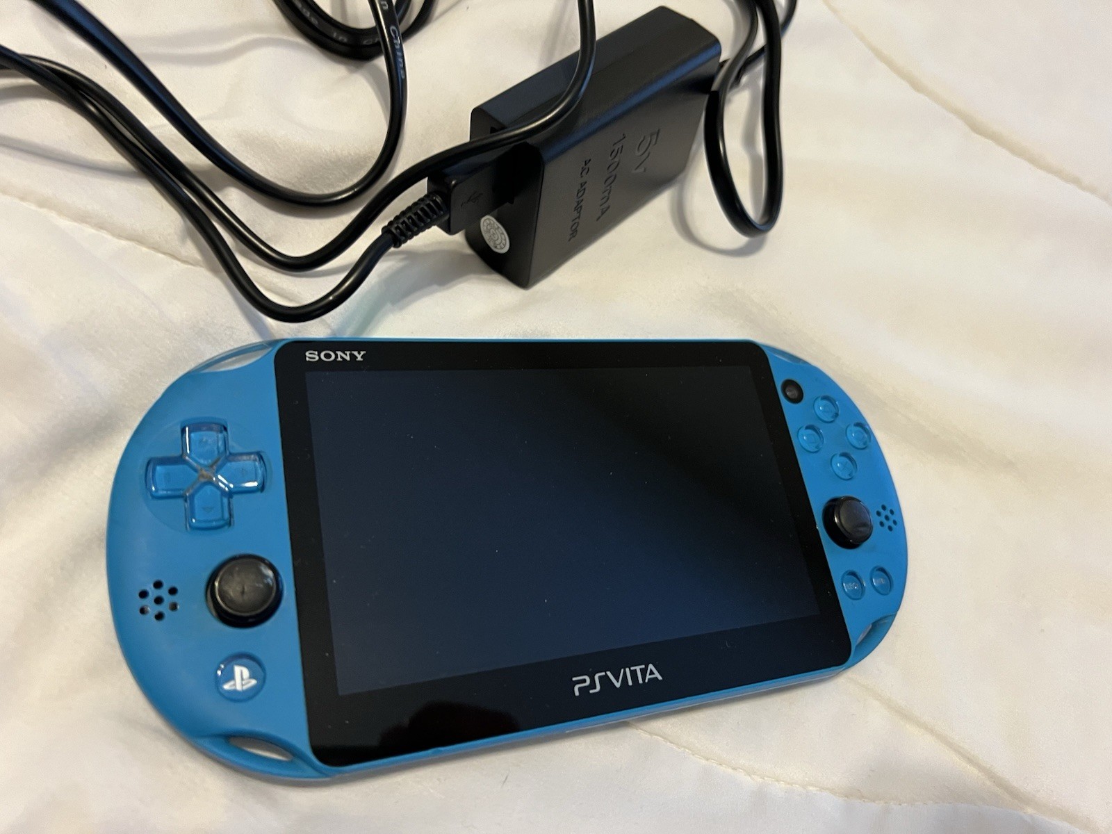 🌊 PS VITA 2000 AQUA BLUE VIBRANT COLOR WITH MINTY CLEAN SCREEN 256GB Bundle 🌊