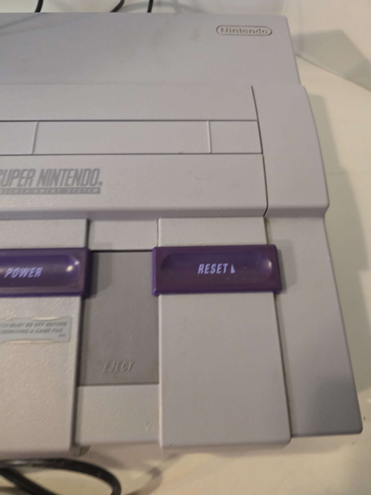 Nintendo Super Nintendo SNES SNS-001 Console Cords & 2 Controllers Untested VTG