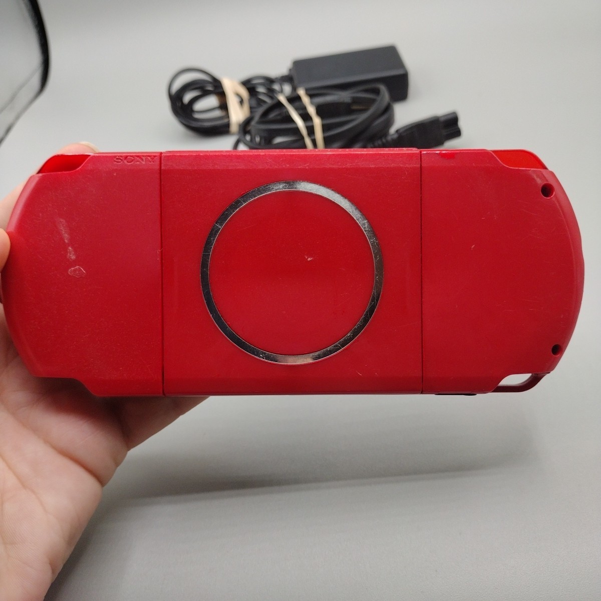 Sony PSP 3001 God of War Red & Black Handheld System w/ Charger Tested Works