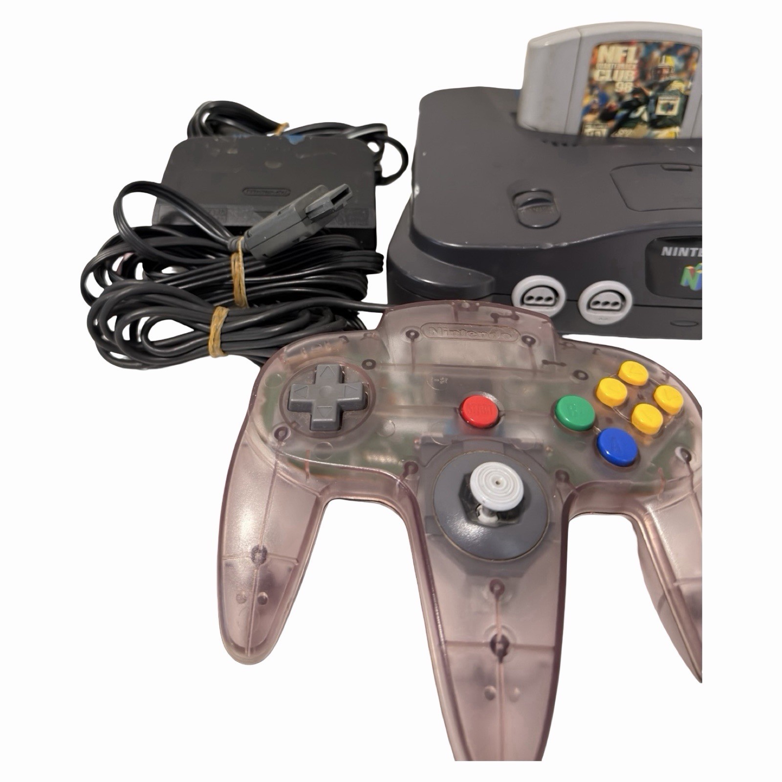 Nintendo 64 N64 NUS-001 USA Console & Power Cord & Controller (TESTED)