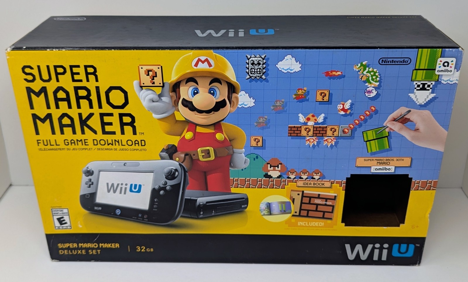 Nintendo Wii U 32GB Super Mario Maker Console Bundle w/ Box & Amiibo – Tested!
