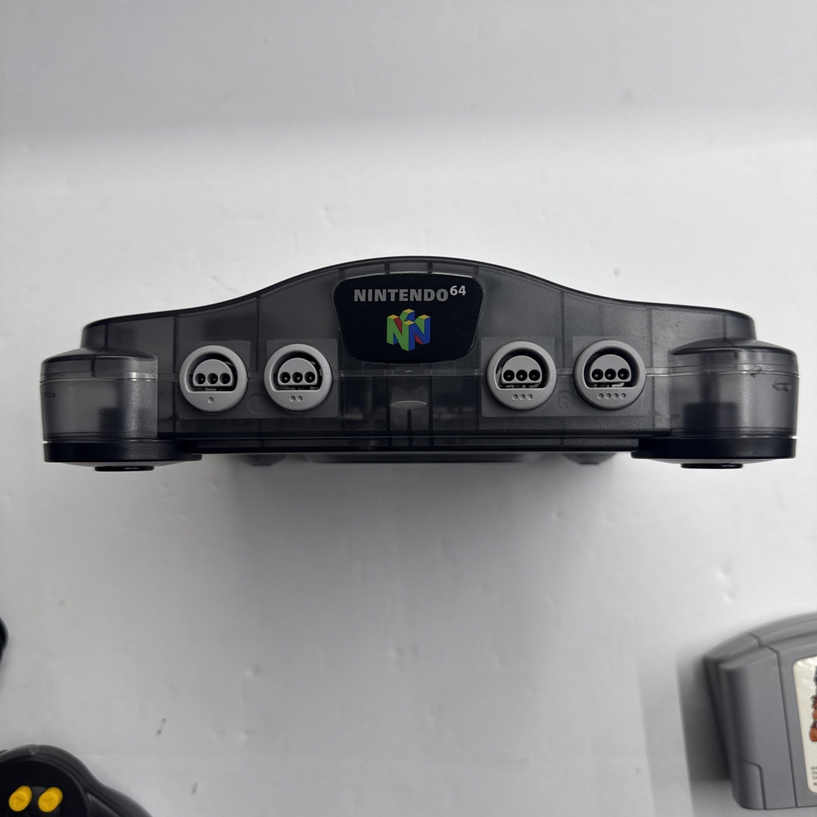 N64 – Nintendo 64 Smoke Grey Console Region Free W/ Super Smash Bros Tested 2945